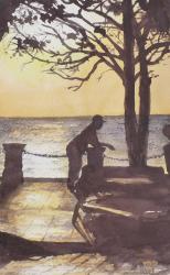 &ldquo;Off Season at the Waterfront&rdquo; by Mary Pickett painted at the Frederiksted Pier